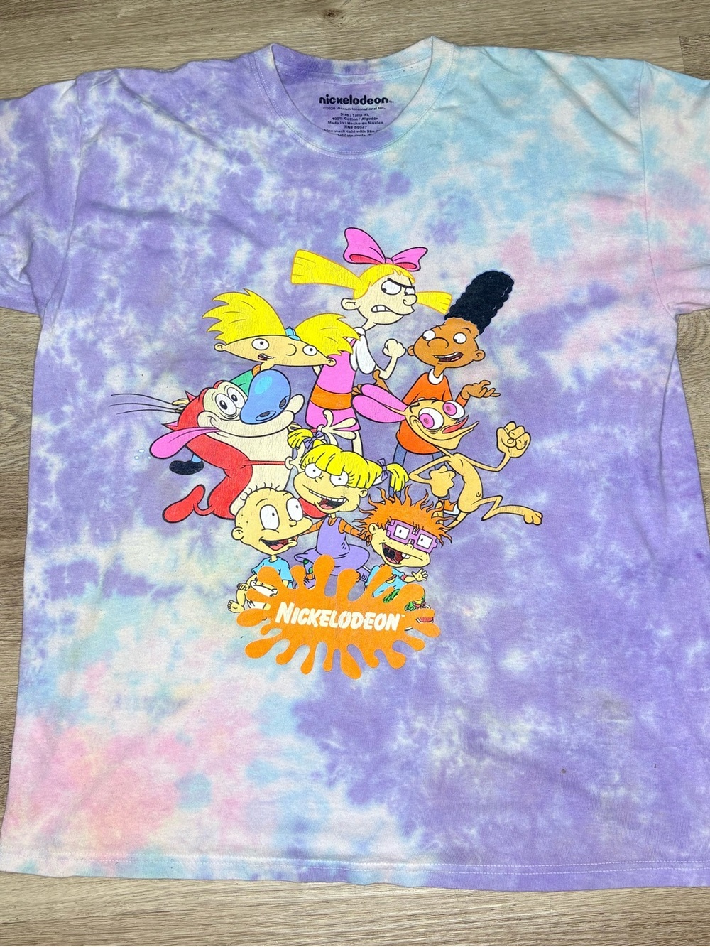 Nickelodeon Tie Dye Graphic Tee XL | Rugrats Hey Arnold 90s Y2K One of One